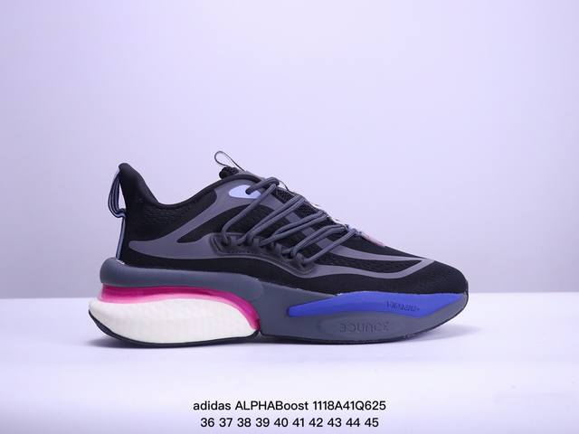 真标adidas Alphaboost V1Sustainabe舒适潮流 轻便耐磨防滑 低帮 跑步鞋 白色 低帮跑鞋 穿上这款 Adidas Alphaboos