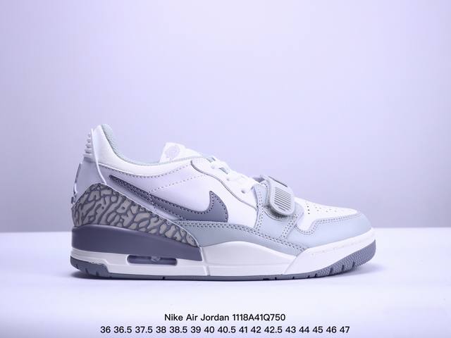 公司级三合一最强合体，多种新配色回归耐克nike Air Jordan Legacy 312 Low”White Grey Fog Blue Red“乔丹最强三