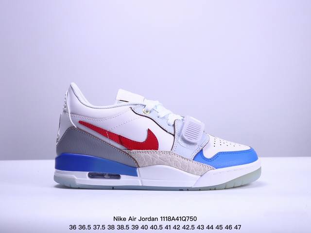 公司级三合一最强合体，多种新配色回归耐克nike Air Jordan Legacy 312 Low”White Grey Fog Blue Red“乔丹最强三