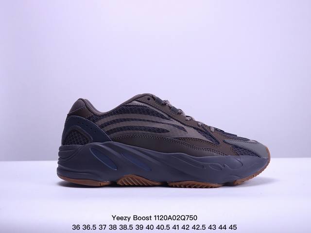 公司级 阿迪达斯 Adidas Yeezy Boost 椰子 700 限量3M休闲运动跑步鞋复古厚底增高老爹鞋。鞋面由皮革和绒面革打造，部分网眼面料的使用提供了