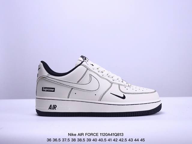 公司级耐克nike Air Force 7 空军一号低帮百搭休闲运动板鞋。柔软、弹性十足的缓震性能和出色的中底设计，横跨复古与现代的外型结合，造就出风靡全球三十