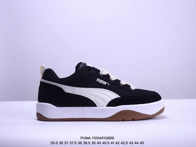 Puma 彪马 男女运动板鞋，原楦原纸版开发版型，采用环保皮革组合鞋面材质，外置耐磨橡胶大底蕾哈娜同系面包鞋太好看了！彪马puma Park Lifestyle