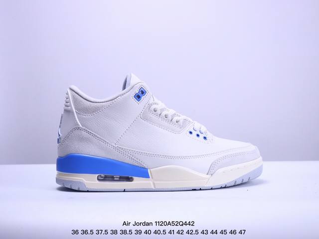 Air Jordan 3 Hydrogen Blue 北卡蓝2代 货号：Ct8532-101 码数：36-47.5 Xm1120Q442