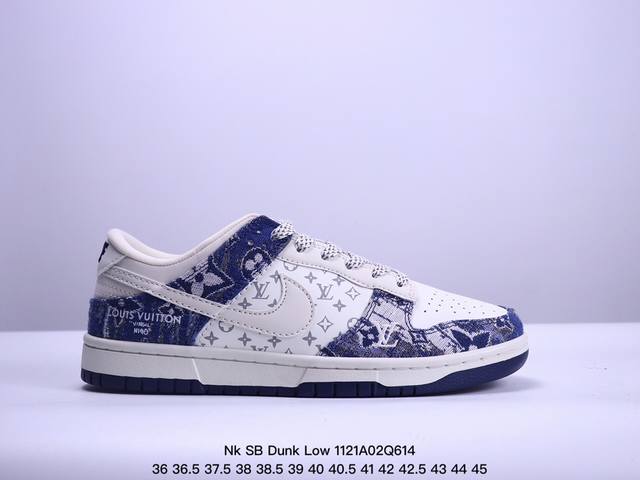 Nk Sb Dunk Low Lv联名-蓝牛仔印花 3M反光 夜光效果 周年高端定制 低帮休闲板鞋 #高端定制鞋盒 大厂纯原品质出货 超高清洁度 皮料切割干净无