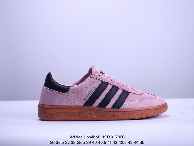 真标adidas Handball Spezial 官方正确版本 阿迪达斯经典款 复古休闲板鞋 全鞋采用反毛皮制作 牛筋耐磨大底 承载青春情怀的板鞋 经典三条杠