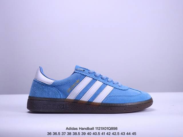 真标adidas Handball Spezial 官方正确版本 阿迪达斯经典款 复古休闲板鞋 全鞋采用反毛皮制作 牛筋耐磨大底 承载青春情怀的板鞋 经典三条杠