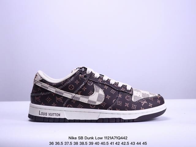 Nike Sb Dunk Low“Lv联名 米白冰蓝” 周年高端定制 低帮休闲板鞋 定制鞋盒 大厂纯原品质出货 超高清洁度 皮料切割干净无任何毛边 细节完美 货