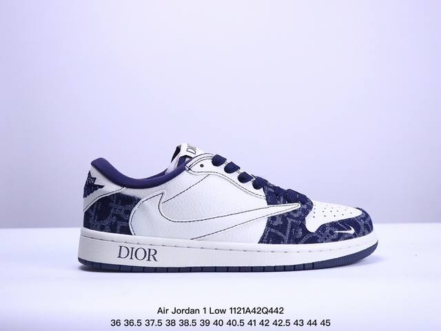 海外爆款限量发售！公司级 Travis Scott X Fragment Design X Jordan Air Jordan 1 Low Og Sp “迪奥联