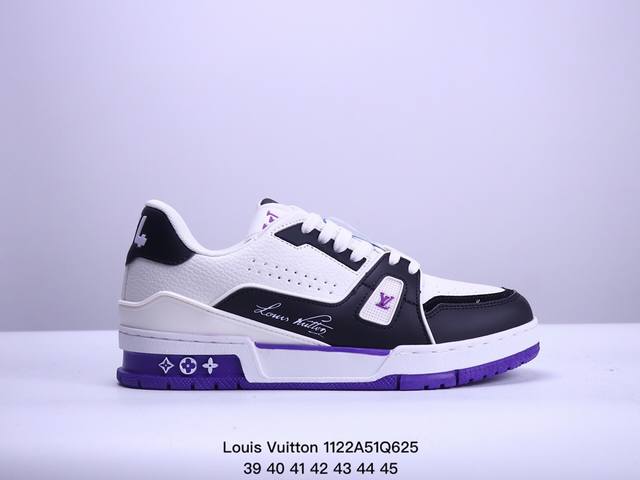 公司级全新lv路易威登louis Vuitton Trainer Sneaker Low休闲运动文化百搭板鞋 尺码:39-45 Xm1122Q625