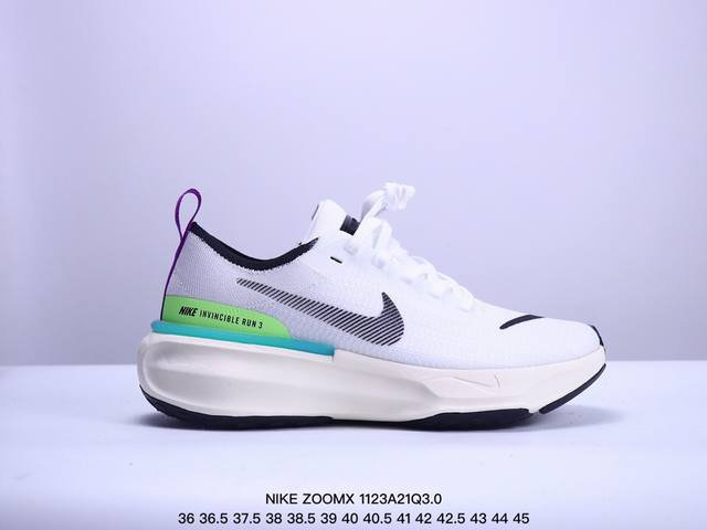 公司级真标带半码！ 耐克nike Zoomx Invincible Run Fk3 短跑马拉松系带系列轻量休闲运动慢跑鞋：36 36.5 37 38 38.5