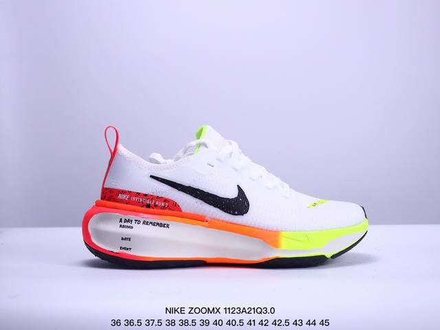 公司级真标带半码！ 耐克nike Zoomx Invincible Run Fk3 短跑马拉松系带系列轻量休闲运动慢跑鞋：36 36.5 37 38 38.5