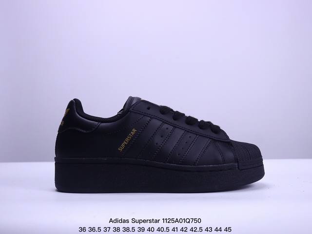 阿迪达斯 三叶草adidas Originals Superstar Xlg 贝壳头系列 Hello Ketry 刺绣猫低帮厚底松糕经典百搭休闲运动板鞋。当你试