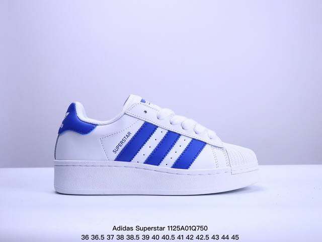 阿迪达斯 三叶草adidas Originals Superstar Xlg 贝壳头系列 Hello Ketry 刺绣猫低帮厚底松糕经典百搭休闲运动板鞋。当你试