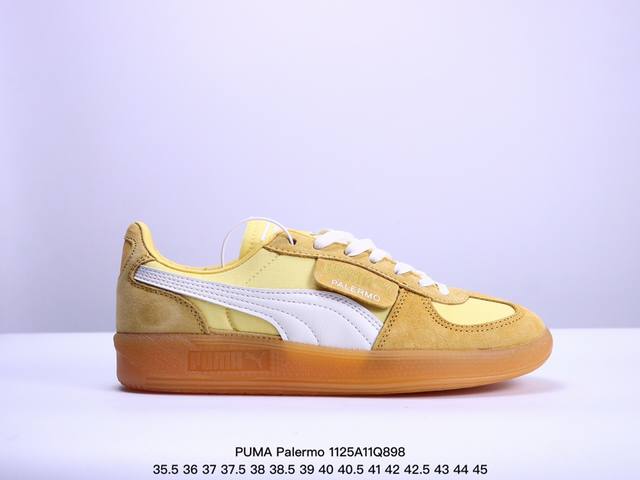 公司级puma Palermo Summer Nylon 织物头层牛皮 时尚休闲防滑減震耐磨 低帮 彪马 板鞋 货号:398382 02 尺码:35.5 36