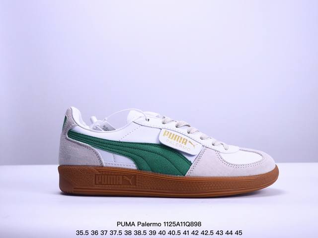 公司级puma Palermo Summer Nylon 织物头层牛皮 时尚休闲防滑減震耐磨 低帮 彪马 板鞋 货号:398382 02 尺码:35.5 36