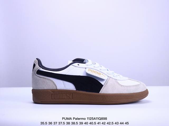 公司级puma Palermo Summer Nylon 织物头层牛皮 时尚休闲防滑減震耐磨 低帮 彪马 板鞋 货号:398382 02 尺码:35.5 36