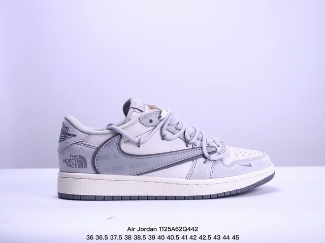 海外爆款限量发售！公司级 Travis Scott X Fragment Design X Jordan Air Jordan 1 Low Og Sp “北面联