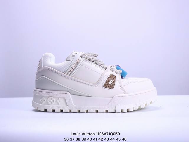 公司级路易威登 Louis Vuitton Lv路易威登板鞋 新款 Lv Trainer最新配色运动鞋 L家 篮球鞋风格运动鞋 该鞋由艺术总监 Virgil A