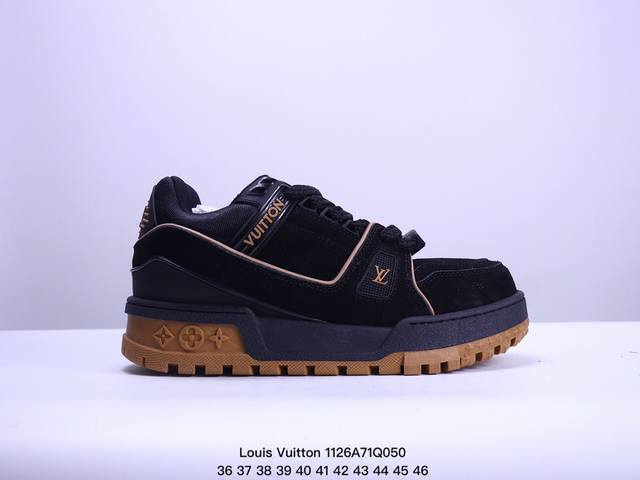 公司级路易威登 Louis Vuitton Lv路易威登板鞋 新款 Lv Trainer最新配色运动鞋 L家 篮球鞋风格运动鞋 该鞋由艺术总监 Virgil A