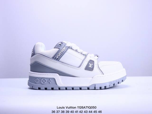 公司级路易威登 Louis Vuitton Lv路易威登板鞋 新款 Lv Trainer最新配色运动鞋 L家 篮球鞋风格运动鞋 该鞋由艺术总监 Virgil A