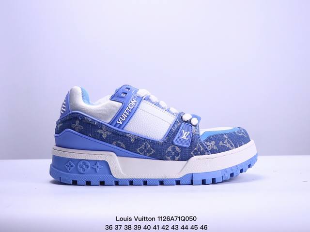 公司级路易威登 Louis Vuitton Lv路易威登板鞋 新款 Lv Trainer最新配色运动鞋 L家 篮球鞋风格运动鞋 该鞋由艺术总监 Virgil A