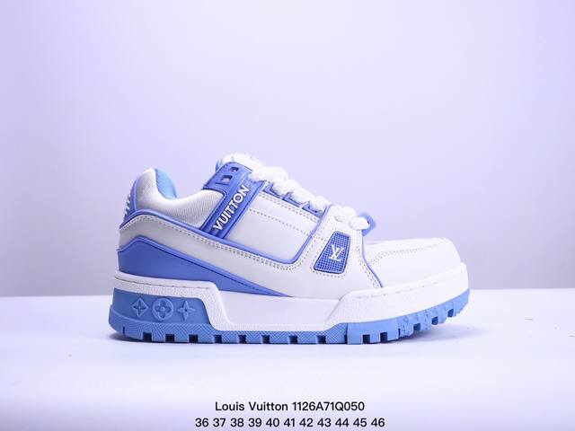 公司级路易威登 Louis Vuitton Lv路易威登板鞋 新款 Lv Trainer最新配色运动鞋 L家 篮球鞋风格运动鞋 该鞋由艺术总监 Virgil A