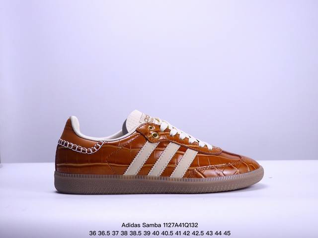 公司级adidas Originals Wales Bonner Samba Og桑巴舞系列绅士德训足球风百搭低帮休闲运动板鞋 货号:Jh9826 尺码:35