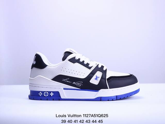 公司级全新lv路易威登louis Vuitton Trainer Sneaker Low休闲运动文化百搭板鞋 尺码:39-45 Xm1127Q625