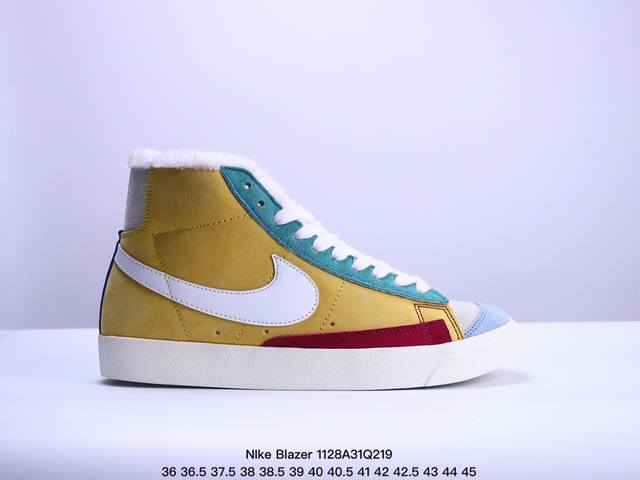 加毛 真标nike Blazer Mid‘77 Suede 经典百搭高帮开拓者休闲运动板鞋 Xm1128Q219