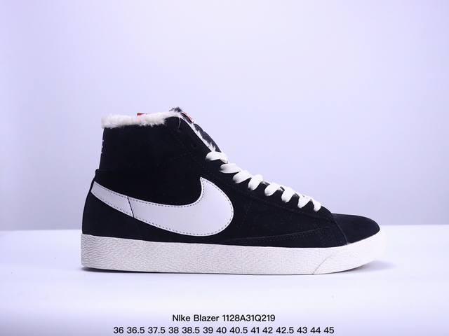 加毛 真标nike Blazer Mid‘77 Suede 经典百搭高帮开拓者休闲运动板鞋 Xm1128Q219