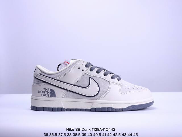 海外爆款限量发售！公司级 Nike Sb Dunk Low“北面系列 绑带猪八灰勾” 周年高端定制 低帮休闲板鞋 定制鞋盒 大厂纯原品质出货 超高清洁度 皮料切