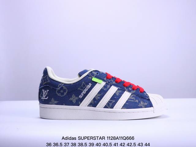 男女鞋36-44码 带半码 阿迪达斯adidas Originals Superstar Ig1968贝壳头经典百搭休闲运动板鞋 高密度eva发泡软缓震中底拉帮