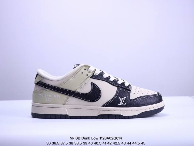 Nk Sb Dunk Low Lv联名-摩卡米黑周年高端定制 低帮休闲板鞋 #高端定制鞋盒 原装头层材料 独家版型蒸餾加工 大厂纯原品质出货 超高清洁度 皮料切