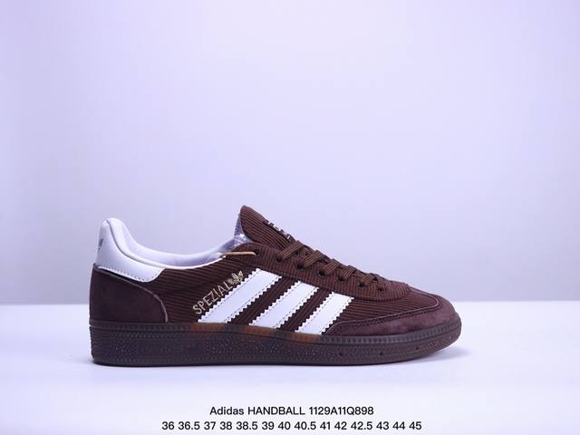 阿迪达斯 Adidas Handball Spezial 三叶草学院风橡胶底柔复古休闲板鞋 码数：36 36.5 37 38 38.5 39 40 40.5 4