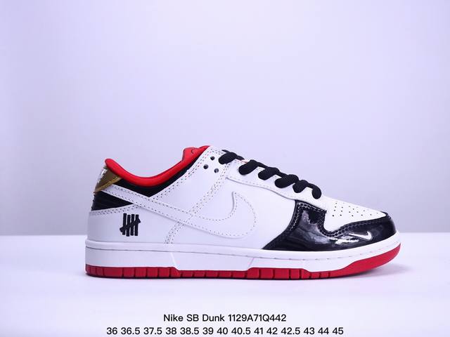 海外爆款限量发售！公司级 Nike Sb Dunk Low“ Un联名 白黑漆皮” 周年高端定制 低帮休闲板鞋 定制鞋盒 大厂纯原品质出货 超高清洁度 皮料切割