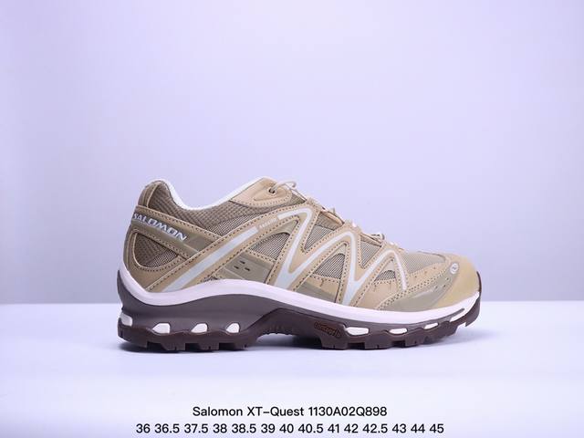 公司级salomon Xt-Quest Adv Beige “ 萨洛蒙 探索者系列户外越野跑鞋 410588 28鞋面采用sensifit贴合技术 全方位贴合包