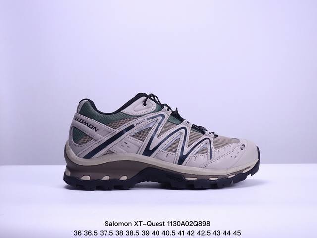 公司级salomon Xt-Quest Adv Beige “ 萨洛蒙 探索者系列户外越野跑鞋 410588 28鞋面采用sensifit贴合技术 全方位贴合包