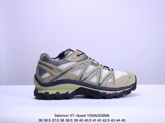 公司级salomon Xt-Quest Adv Beige “ 萨洛蒙 探索者系列户外越野跑鞋 410588 28鞋面采用sensifit贴合技术 全方位贴合包