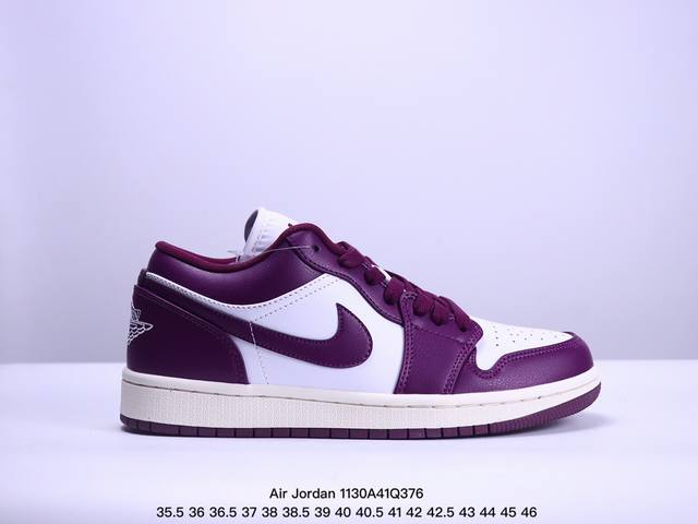 耐克 乔丹air Jordan 1 Low Aj1 乔1 乔丹1代aj1 低帮复古文化休闲运动篮球鞋。该鞋款从 1985 年元年款汲取设计灵感，焕新演绎简约经典