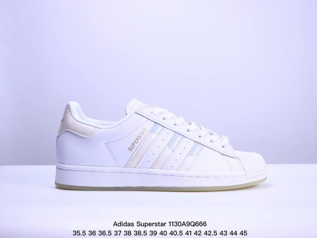 真标半码 阿迪达斯 三叶草adidas Originals Superstar经典贝壳头系列低帮百搭休闲运动板鞋 尺码：35.5 36 36.5 37 38 3