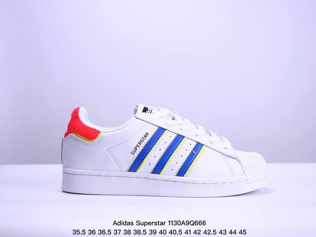 真标半码 阿迪达斯 三叶草adidas Originals Superstar经典贝壳头系列低帮百搭休闲运动板鞋 尺码：35.5 36 36.5 37 38 3