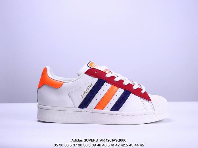 特价男女鞋36-45码 带半码 阿迪达斯adidas Originals Superstar 贝壳头经典百搭休闲运动板鞋 高密度eva发泡软缓震中底拉帮工艺 X