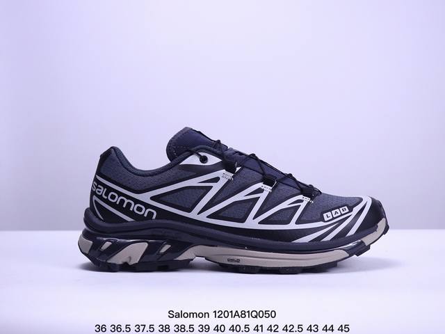 公司级salomon Xa Pro Xt-6 Ft萨洛蒙户外越野跑鞋 鞋面采用sensifit贴合技术 全方位贴合包裹脚型 鞋跟部鞋底牵引设计 提供强大的抓地性