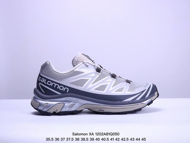 公司级salomon Xa Pro Xt-6 Ft萨洛蒙户外越野跑鞋 鞋面采用sensifit贴合技术 全方位贴合包裹脚型 鞋跟部鞋底牵引设计 提供强大的抓地性