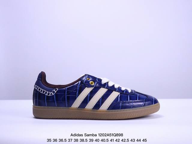 公司级adidas Originals Wales Bonner Samba Og桑巴舞系列绅士德训足球风百搭低帮休闲运动板鞋 货号:Jh9825 尺码:35.