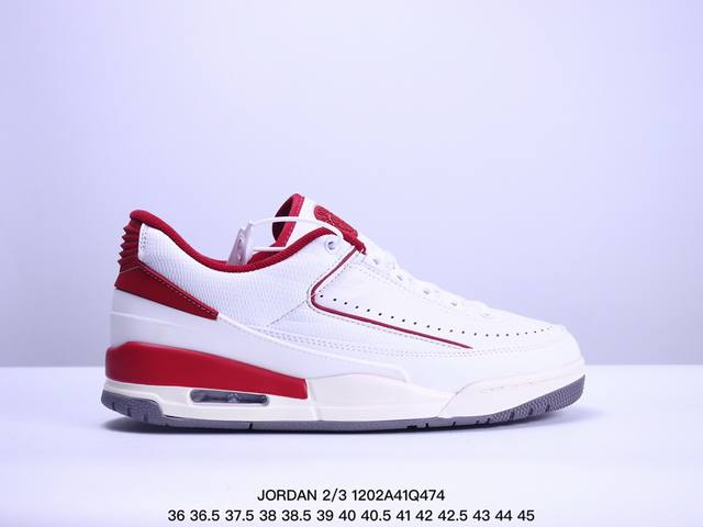 公司级jordan 2 3潮流 轻便 低帮 复古篮球鞋 货号:Fd0384-161 这款低帮 Air Jordan 2 3 采用混合优质材料制成，并带有橙色对比