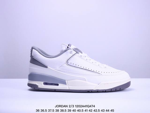 公司级jordan 2 3潮流 轻便 低帮 复古篮球鞋 货号:Fd0384-161 这款低帮 Air Jordan 2 3 采用混合优质材料制成，并带有橙色对比