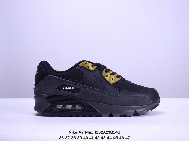 真标耐克nike Air Max 90 经典复古小气垫缓震跑鞋 鞋面由皮和革织物打造，犀利的条线打造出酷劲十的足视觉效果 网布鞋增面强透气性，穿着为极舒适 经可