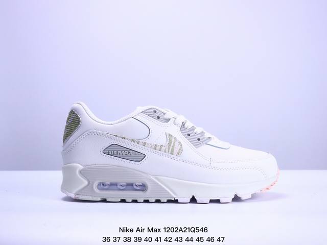 真标耐克nike Air Max 90 经典复古小气垫缓震跑鞋 鞋面由皮和革织物打造，犀利的条线打造出酷劲十的足视觉效果 网布鞋增面强透气性，穿着为极舒适 经可