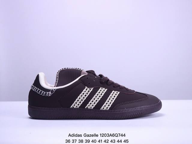 Adidas Gazelle Indoor Trainers 内训系列低帮复古百搭休闲运动德训风板鞋尺码：36-45 Xm1203Q744